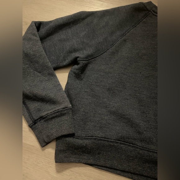 Re/Done Cropped “Shrunken”  Floral Embroidered Crewneck Sweatshirt - Picture 9 of 9